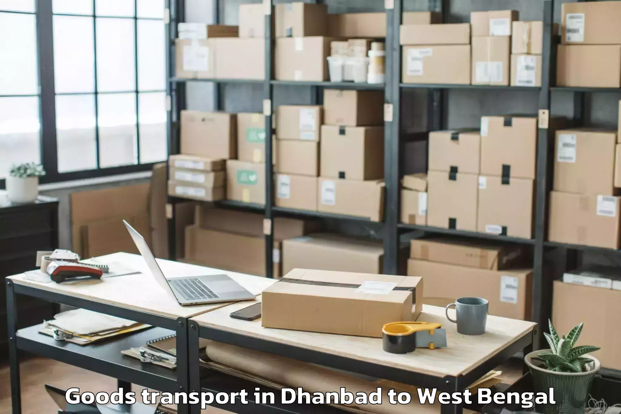 Easy Dhanbad to Bagdogra Airport Ixb Goods Transport Booking